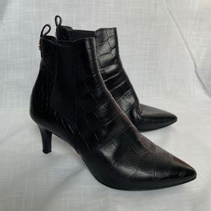 Browns Couture Black Leather Ankle Boots